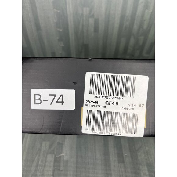 Colin Stuart Platform Pumps Heels Size 9 B Oxblood Red Round Toe - Picture 12 of 13